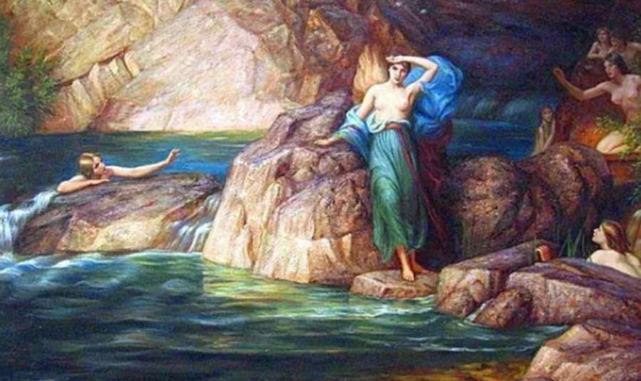 Alcyone searches for Ceyx. Zωγραφικός πίνακας του Herbert James,1915