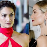 Η Lilly Aldridge με σέξι φόρεμα συνδυασμένο με μία ρετρό πλεξούδα! // Απλή, λεία αλογοουρά για τη Rosie Huntington Whiteley με εντυπωσιακά σκουλαρίκια και μαύρο φόρεμα