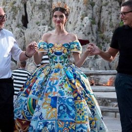 Οι διάσημοι σχεδιαστές Domenico Dolce και Stefano Gabbana στο σόου