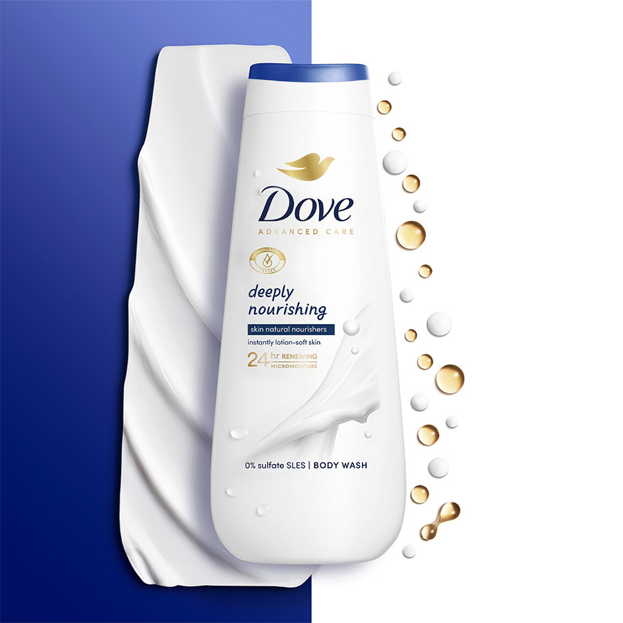 Dove Αφρόλουτρο Advanced Care Deeply Nourishing, με Πλούσια Κρεμώδη Υφή και Άρωμα Φρεσκάδας