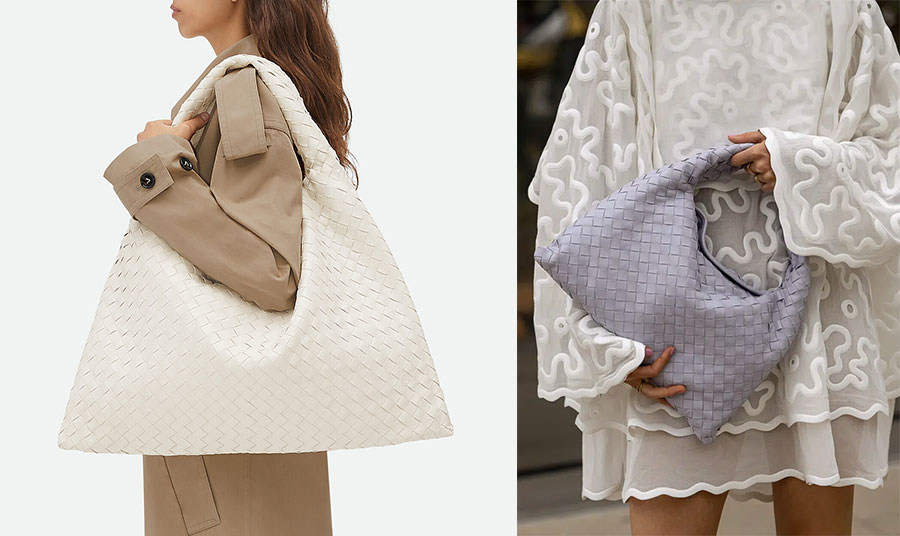 Η τσάντα «Hop» της Bottega Veneta – το λεπτό σχήμα είναι φτιαγμένο με το χαρακτηριστικό δέρμα intrecciato του Οίκου