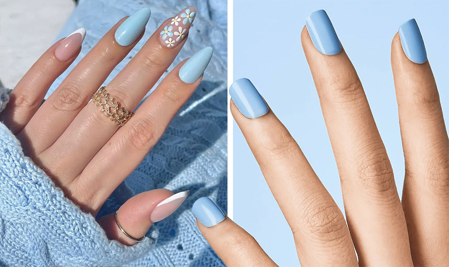 Τα Baby Blue Nails είναι το πιο μοντέρνο χρώμα μανικιούρ