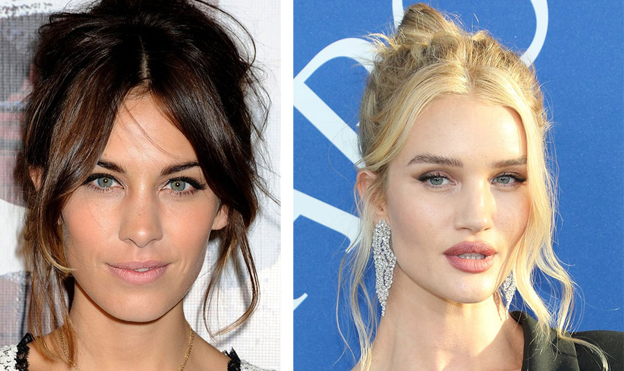 Η Alexa Chung και η Rosie Huntington-Whiteley με τις δικές τους εκδοχές του ατημέλητου κότσου και μάλιστα σε επίσημες εμφανίσεις