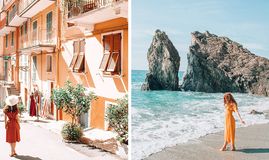 Σοκάκια και παραλία στο Μonterosso PHOTO VIA PINTEREST