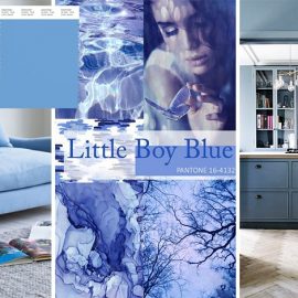 Το Little Boy Blue της Pantone είναι κάθε άλλο παρά γλυκερή απόχρωση! Συνδυάζεται θαυμάσια με λευκό αλλά και με κίτρινο για έντονη αντίθεση, καθώς επίσης και με αποχρώσεις του γκρι