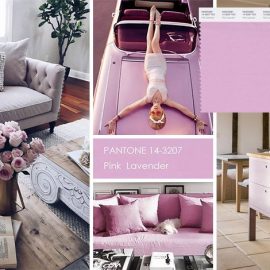 Το Pink Lavender 14-3207, ένας απαλός τόνος που μπορεί εύκολα να συνδυαστεί με αποχρώσεις του ροζ, του μπεζ, του καφέ, του μπλε? Για όσες θέλουν ένα ουδέτερο χρώμα με κοριτσίστικη διάθεση