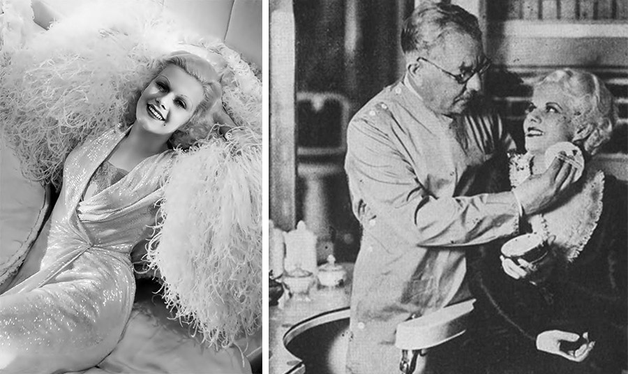 Ο Max Factor στο στούντιο με την διάσημη ηθοποιό Jean Harlow