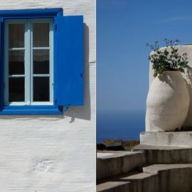 Το Σπίτι του Γιαννούλη Χαλεπά στον Πύργο είναι επισκέψιμο // Αρμονία σε λευκό τόνο, σε αυλή σπιτιού στον Τριαντάρο